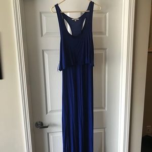 Cobalt blue. Jersey knit. Maxi. Sz L.
